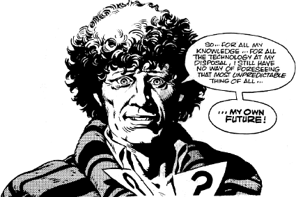 The final regular appearance of the Fourth Doctor...