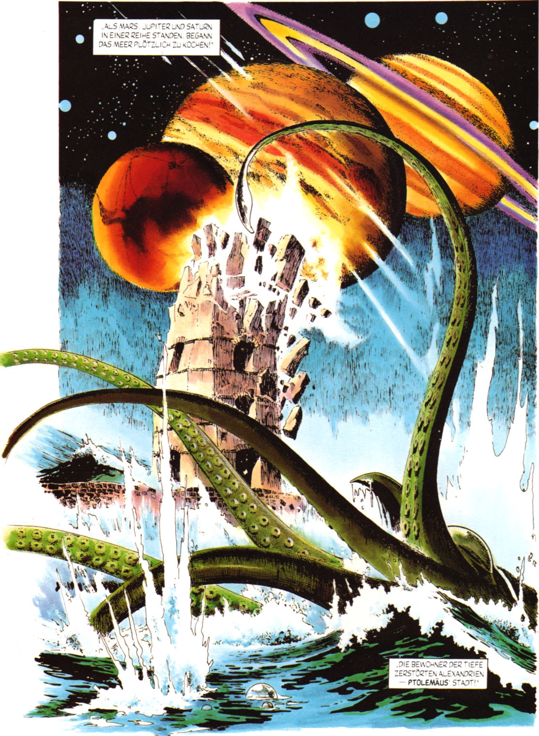 Colourised panel from the German edition