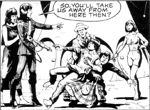 Katarina, Sara, Adric, Jamie, Peri, Uncle Tom Cobbly and All